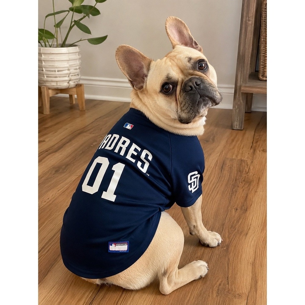 MLB San Diego Padres Dog Jersey Pet Shirt Blue‎ Size XL Baseball Puppy Jersey